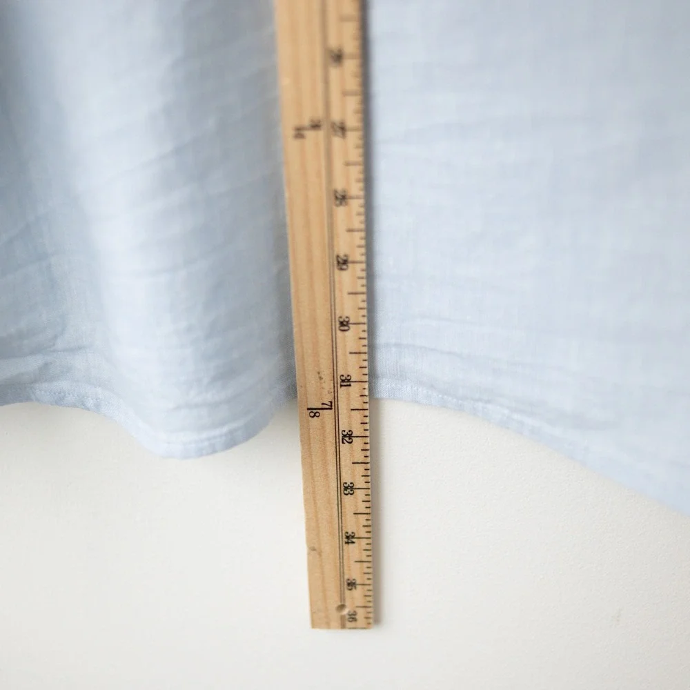 J Crew Classic Linen Cotton Blend Mens XL Light Blue Chambray AL179